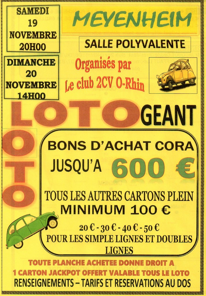 Calendrier rencontre 2cv 2016